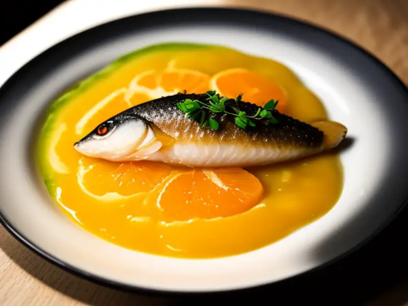 Merluzzo in insalata con arance e scalogno