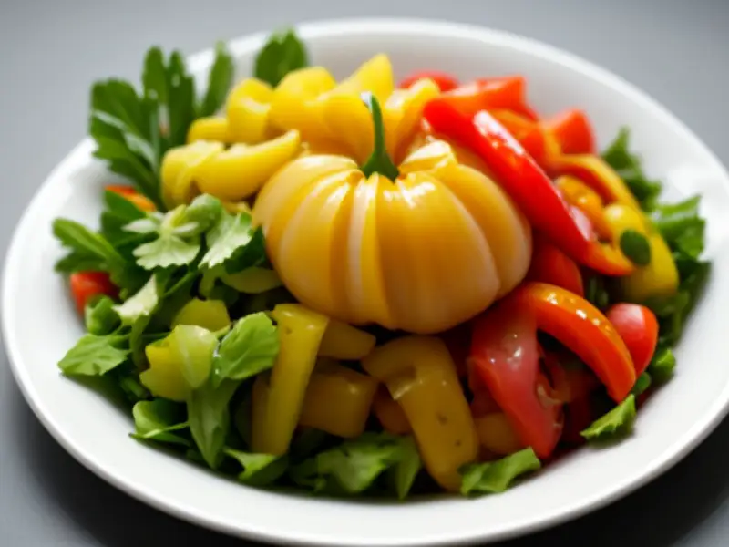 Insalata di peperoni colorati con prezzemolo