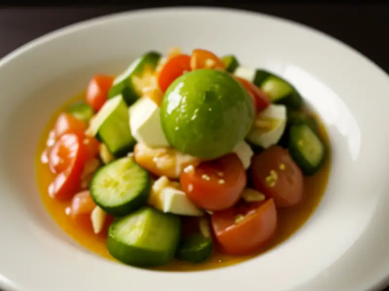 Insalata Shirazi con cetriolo e pomodoro