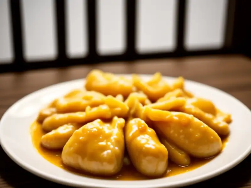Hähnchenstücke in einer Sauce