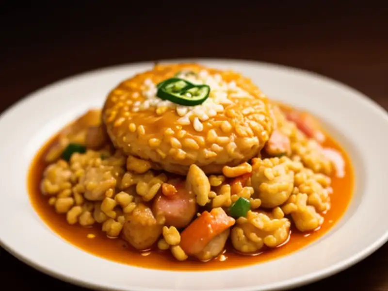 海鲜 Jambalaya，香肠和火鸡