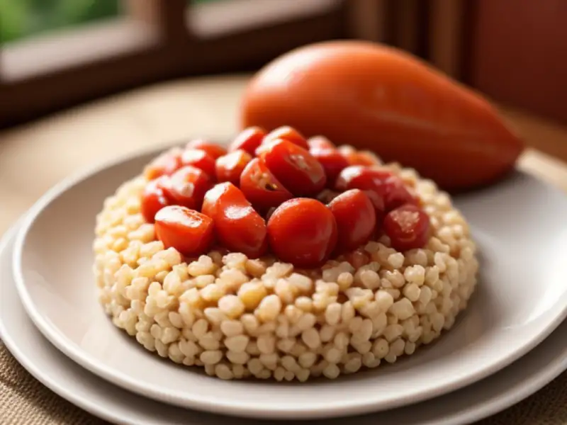 Kısır, insalata turca a base di bulgur, pomodori e peperoncino.