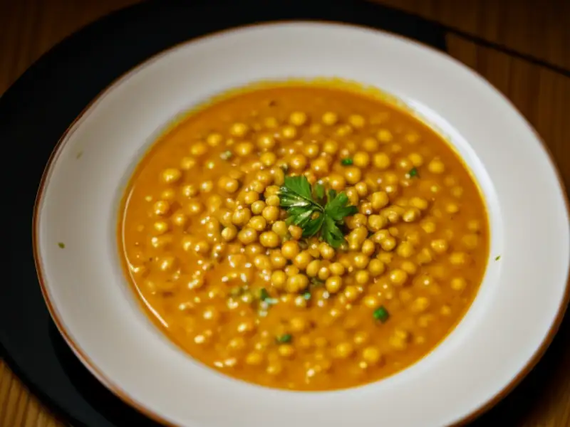 Kadhi sindhi com farinha de grão-de-bico