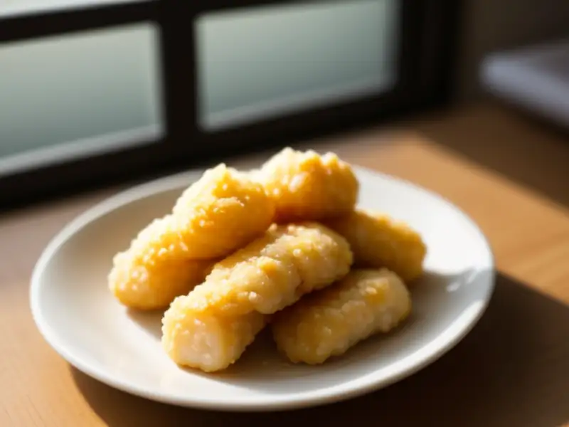 Croquetas de gambas sakura, kakiage japonés