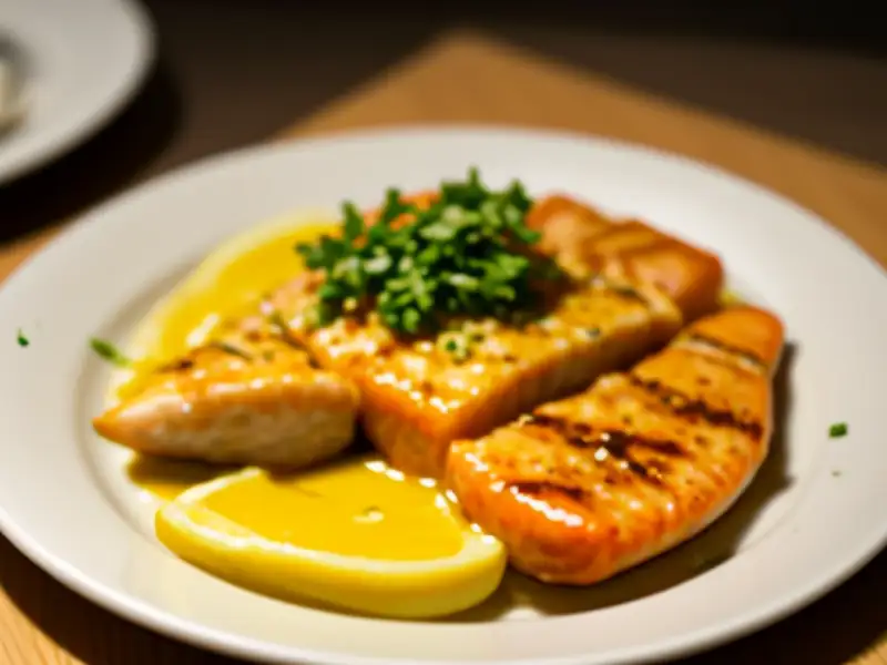 Kebab de peixe grelhado com sumagre e limão