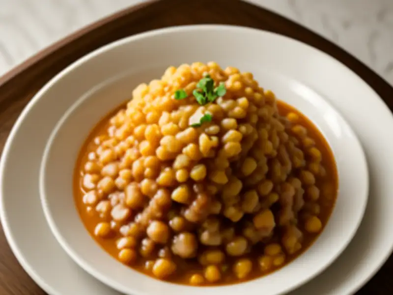 Khoresh gol kalam: couve-flor, lentilha e carne