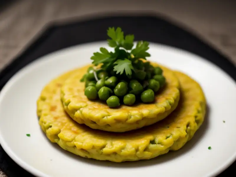 Piyaju, frittierte Zwiebeln mit Kichererbsen