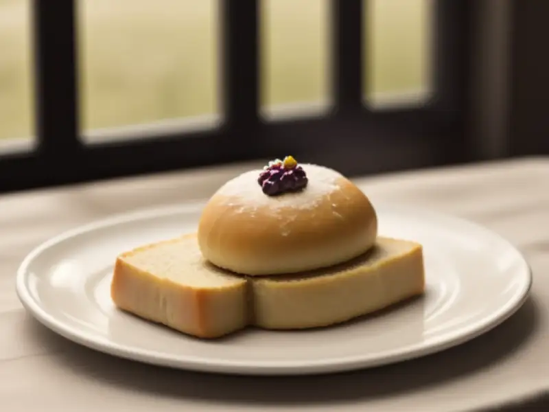 Kleine Brötchen mit Trauben und Frischkäse