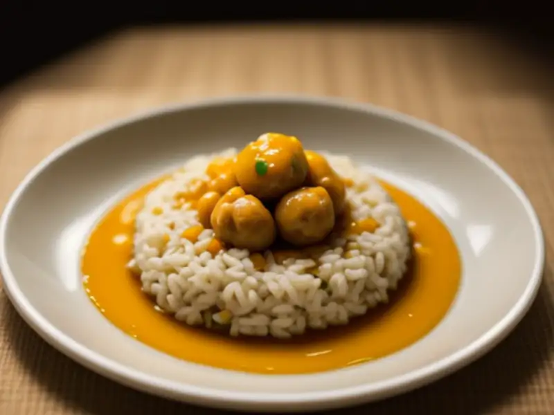 Köfte de peixe com grão-de-bico e açafrão