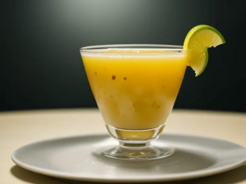 Koktajl „Piskiri de marakuja”, czyli drink z marakui i pisco (peruńska wódka).