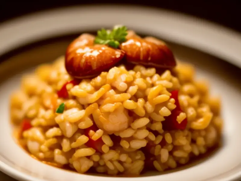 Kreeftjambalaya met gerookte garnalen