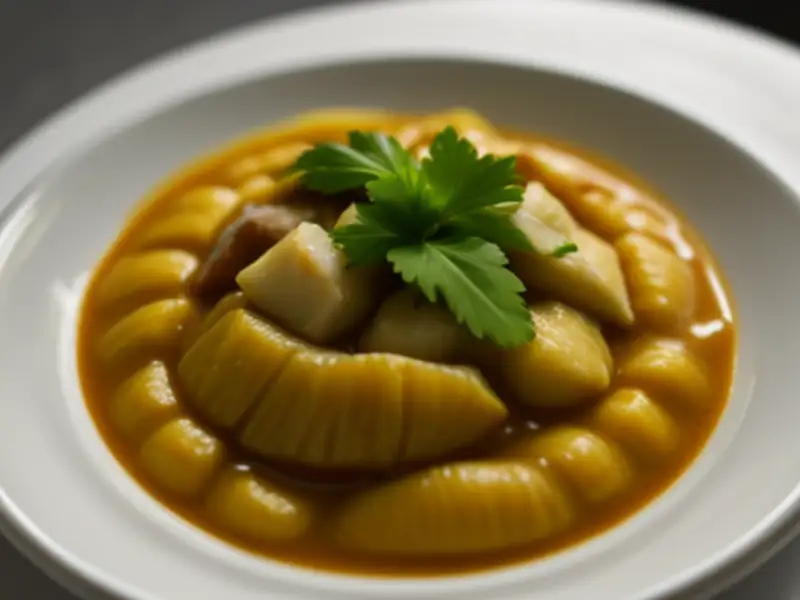 Kwacé con salsa de dolikpo