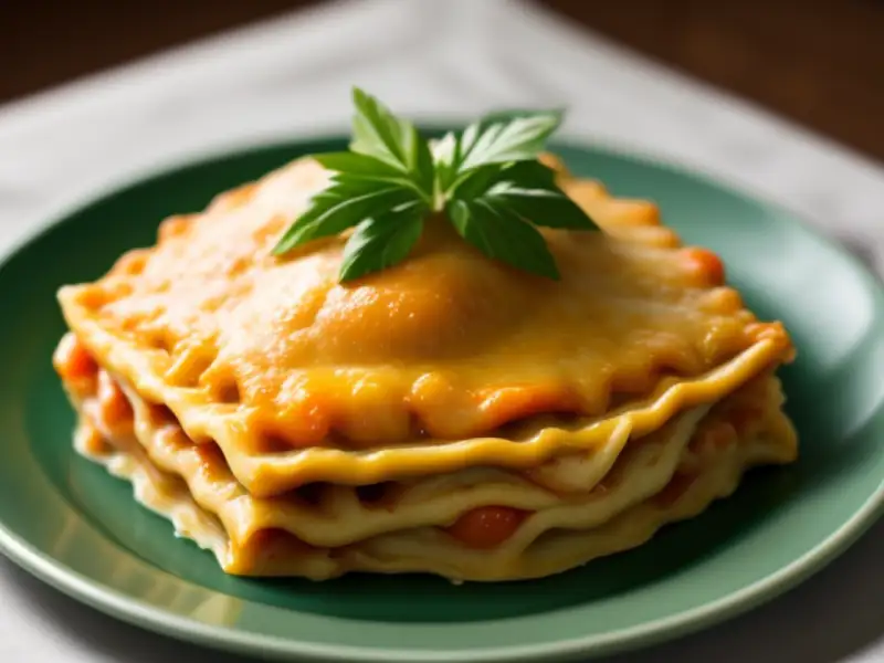 Lasanha de legumes com molho branco