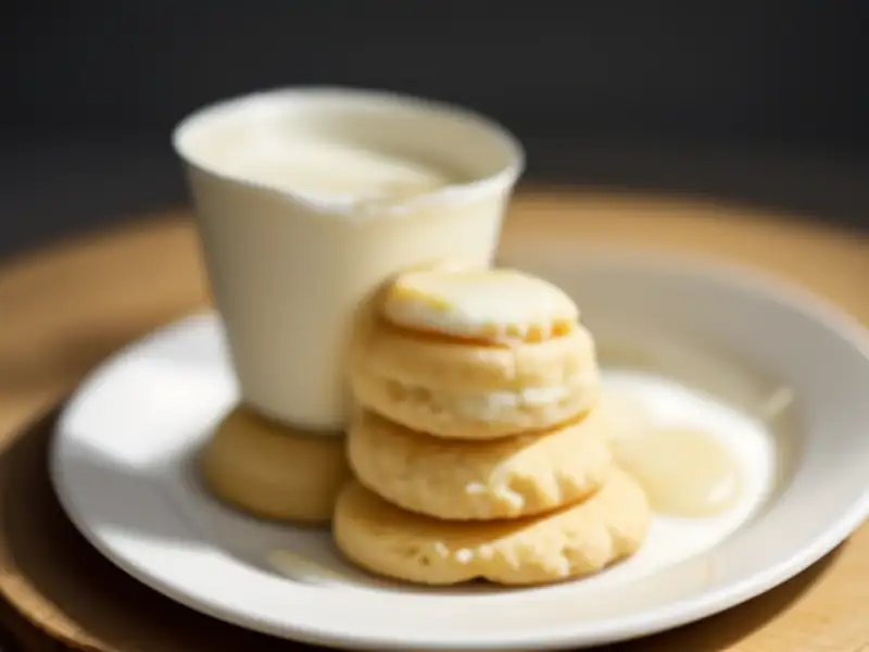Leche caliente con galletas amargas (leche caliente con galletas amargas)