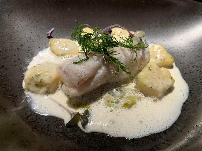 Basque leek cream with olive oil and white wine