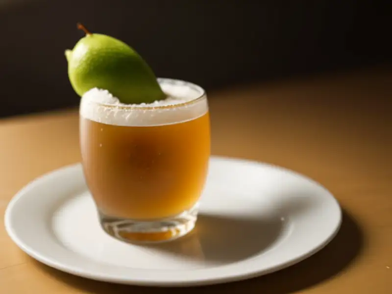 Licor de pera com rum e cravo