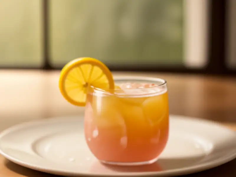 Coquetel de limonada rosé