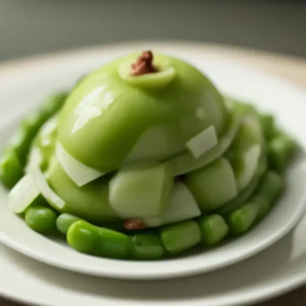 Luikse salade met erwten en aardappelen