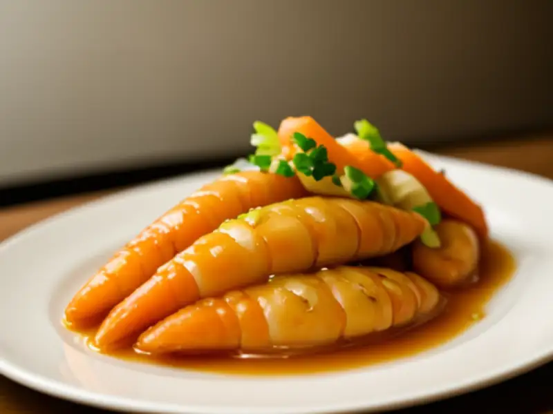 Lulas recheadas com legumes grelhados