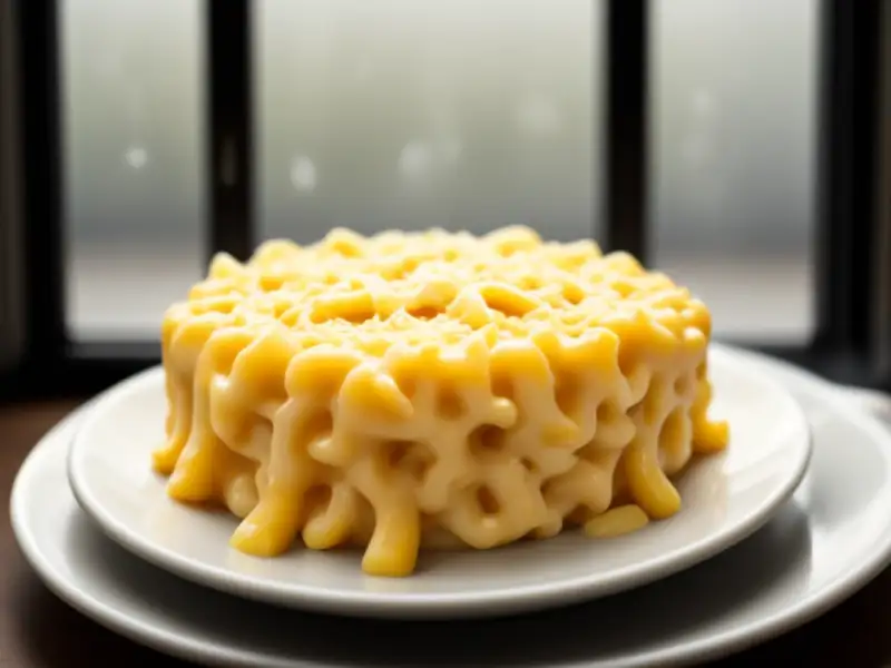 Macaronis au fromage réchauffés au micro-ondes