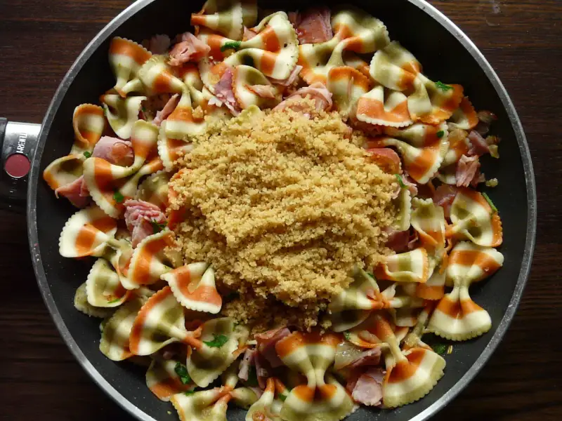 Macarrão com presunto
