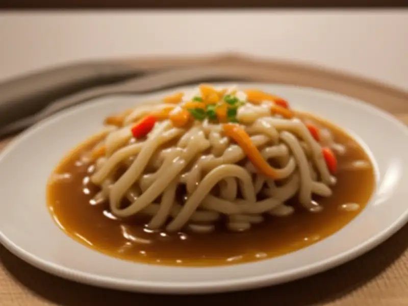 Macarrão com molho de mostarda e legumes