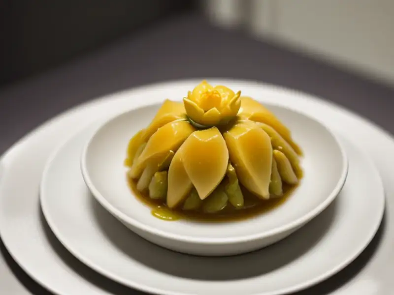 Macarrão doce em calda de jasmim