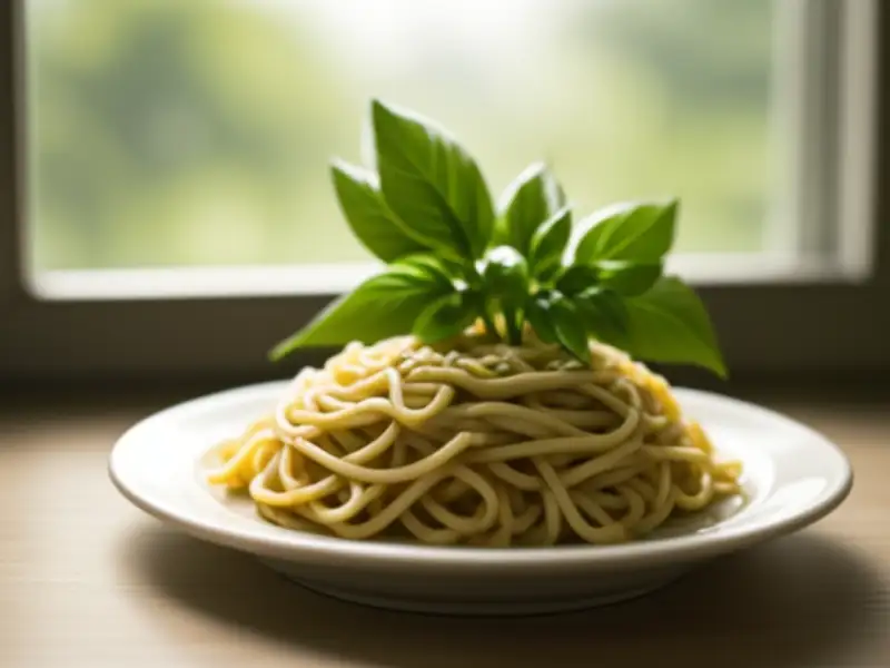 Spaghetti z bazylią