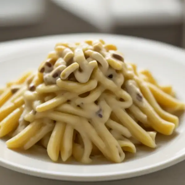 Makaron ze śmietaną i suszonymi grzybami
