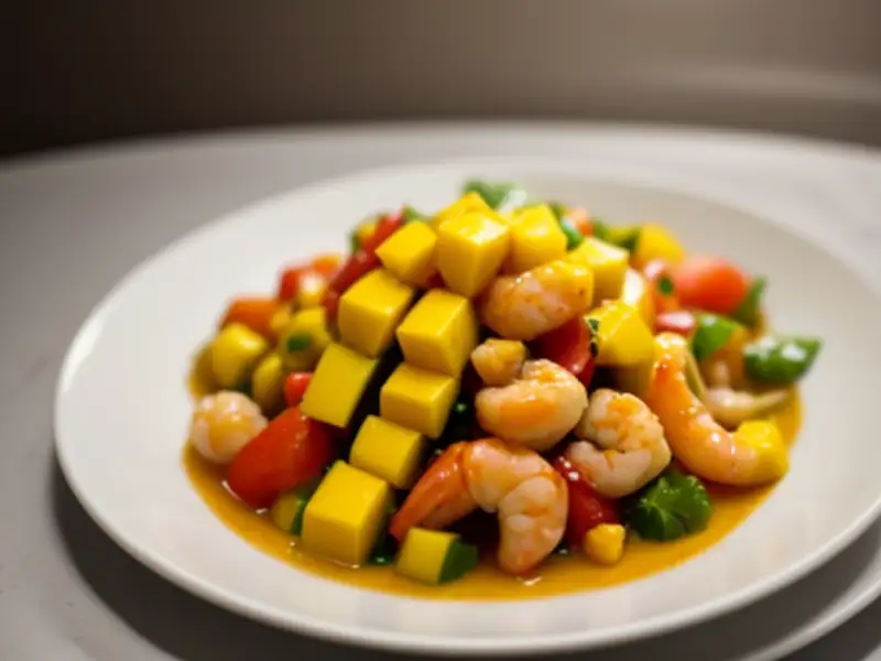 Mangosalat mit Gewürzen