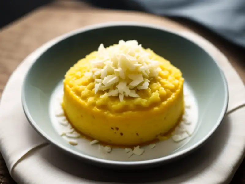 Chishimba, een Zambees beroemd geworden cake gemaakt van maniok en kokosnoot.