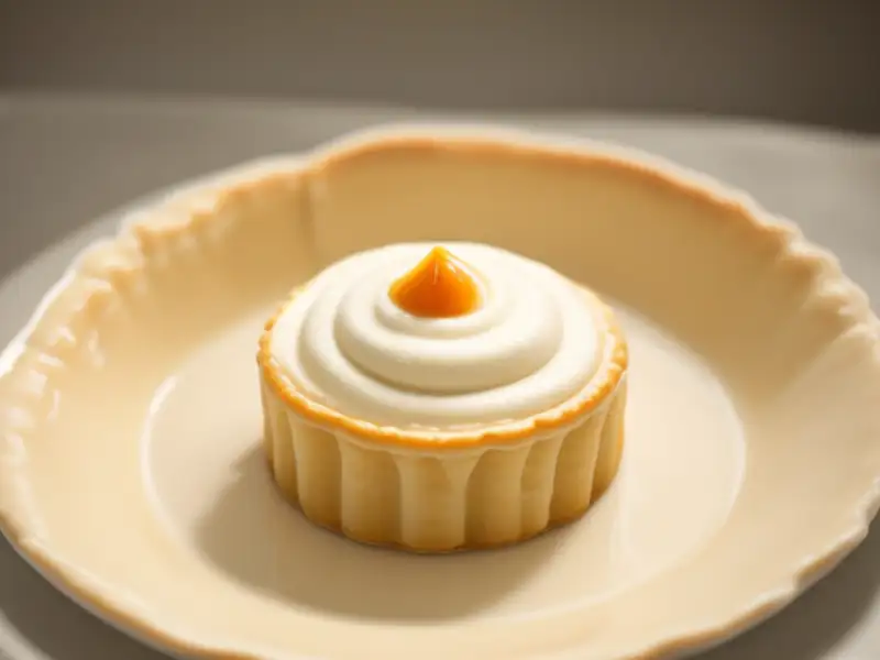 Mascarpone tart with caramel sauce