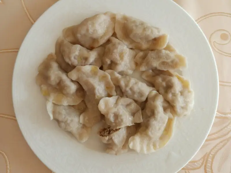 Meat-filled pierogi