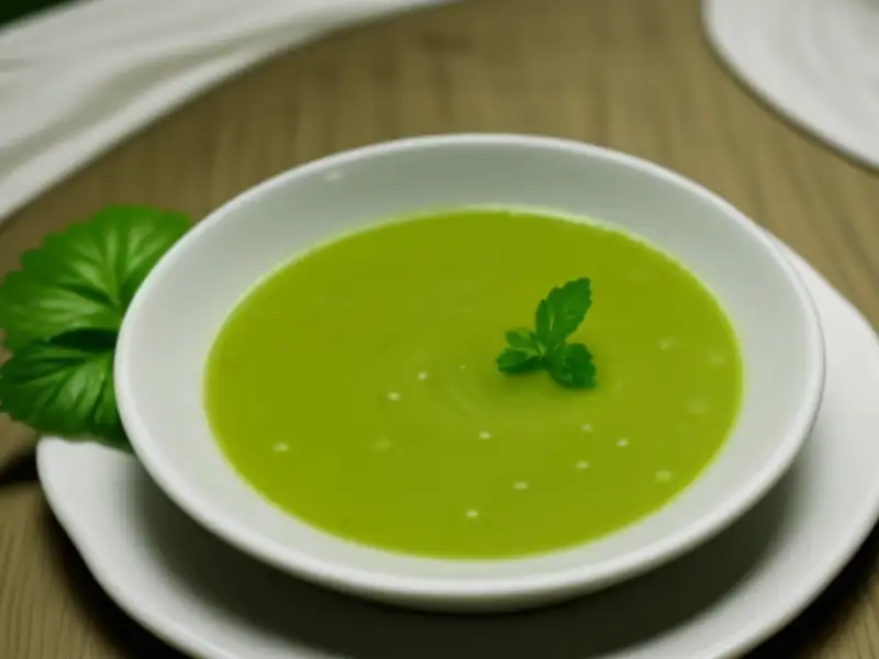 Mint leaf soup