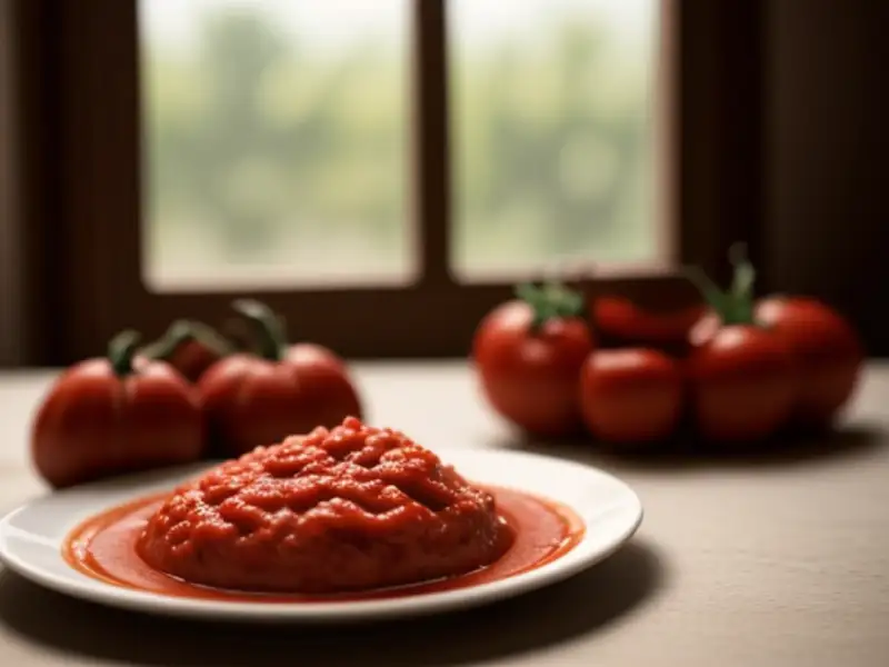 Molho de tomate do Maresme no pilão