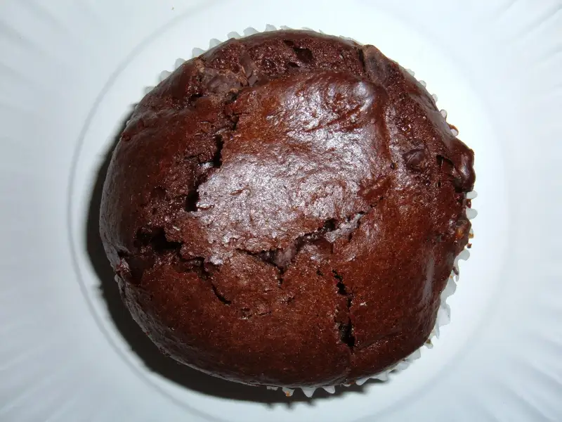 Muffins de chocolate duplo