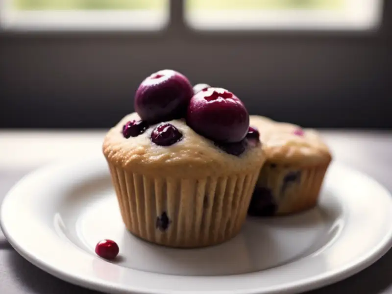 Muffins de farelo com maçã e cranberry