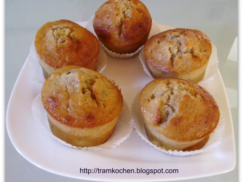 Muffins de plátano y nueces