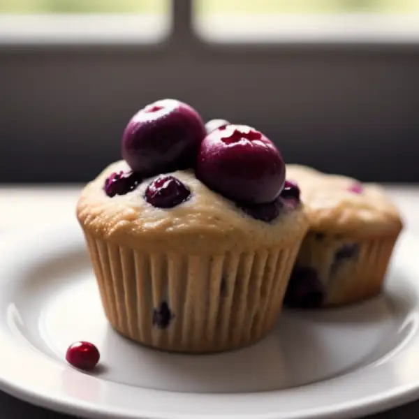 Muffins au son, aux pommes et aux canneberges