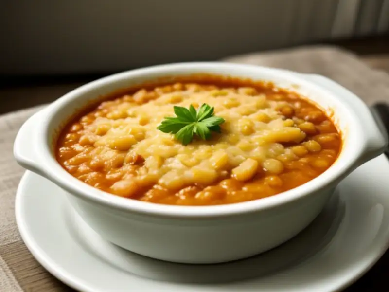 Niederländischer Cassoulet mit Gouda, Kartoffelauflauf mit Bohnen