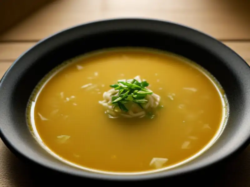 Noodle and vegetable soup