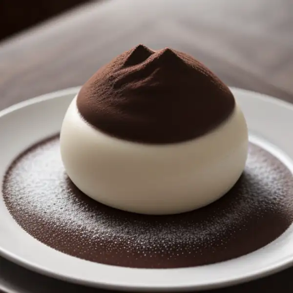 Nouilles au chocolat et sauce vanille