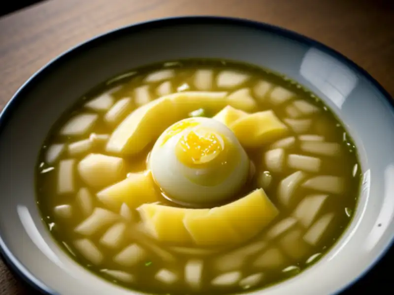 Nudelsuppe mit Brühe