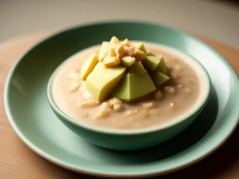 Apple and peanut butter porridge
