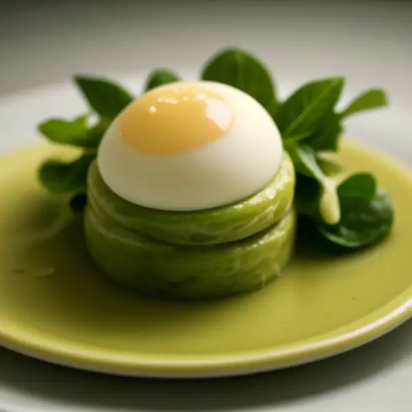 Œufs verts au jambon sur brioche