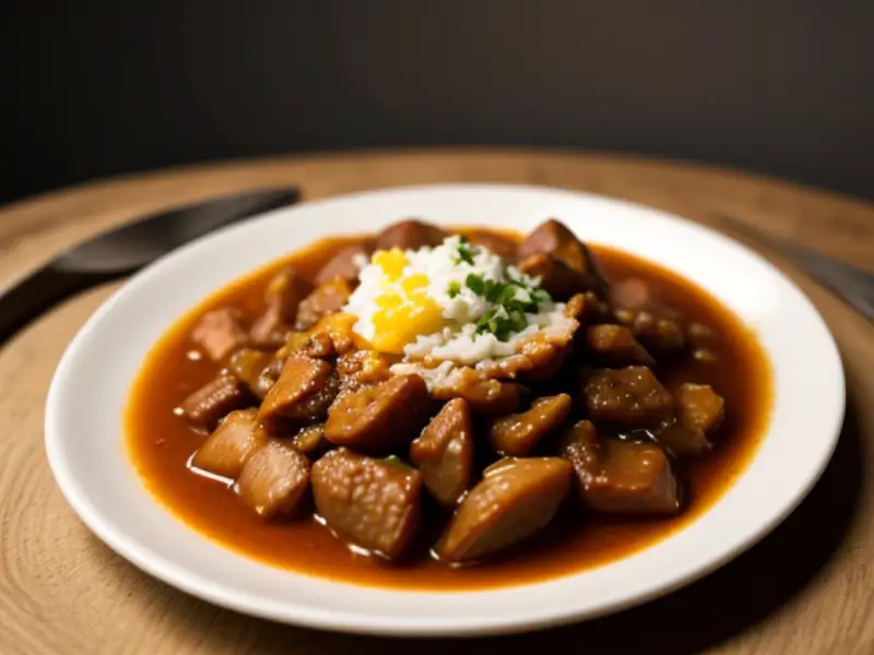 Ol mangsho, cabrito com inhame pé-de-elefante