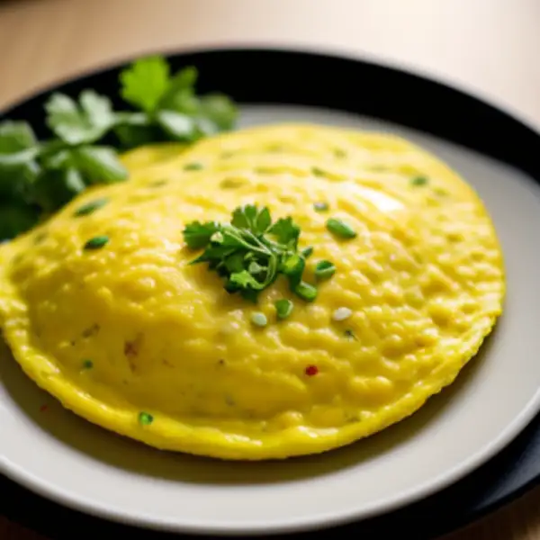 Omelette épicée à l'oignon et au piment vert