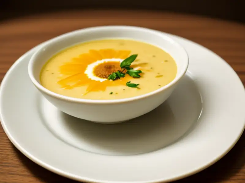 Onion and Kaşar cheese soup
