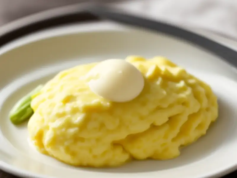Ovos e aspargos ao creme sobre torrada