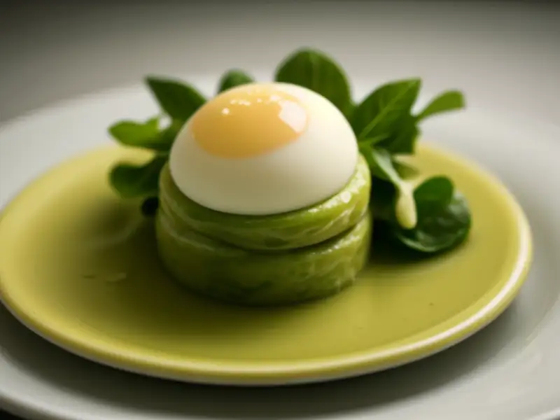 Ovos verdes com presunto no brioche